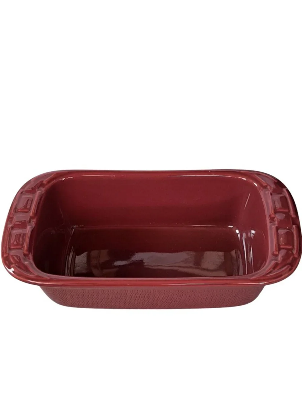 LONGABERGER POTTERY WOVEN TRADITIONS PAPRIKA LOAF BAKING DISH 8